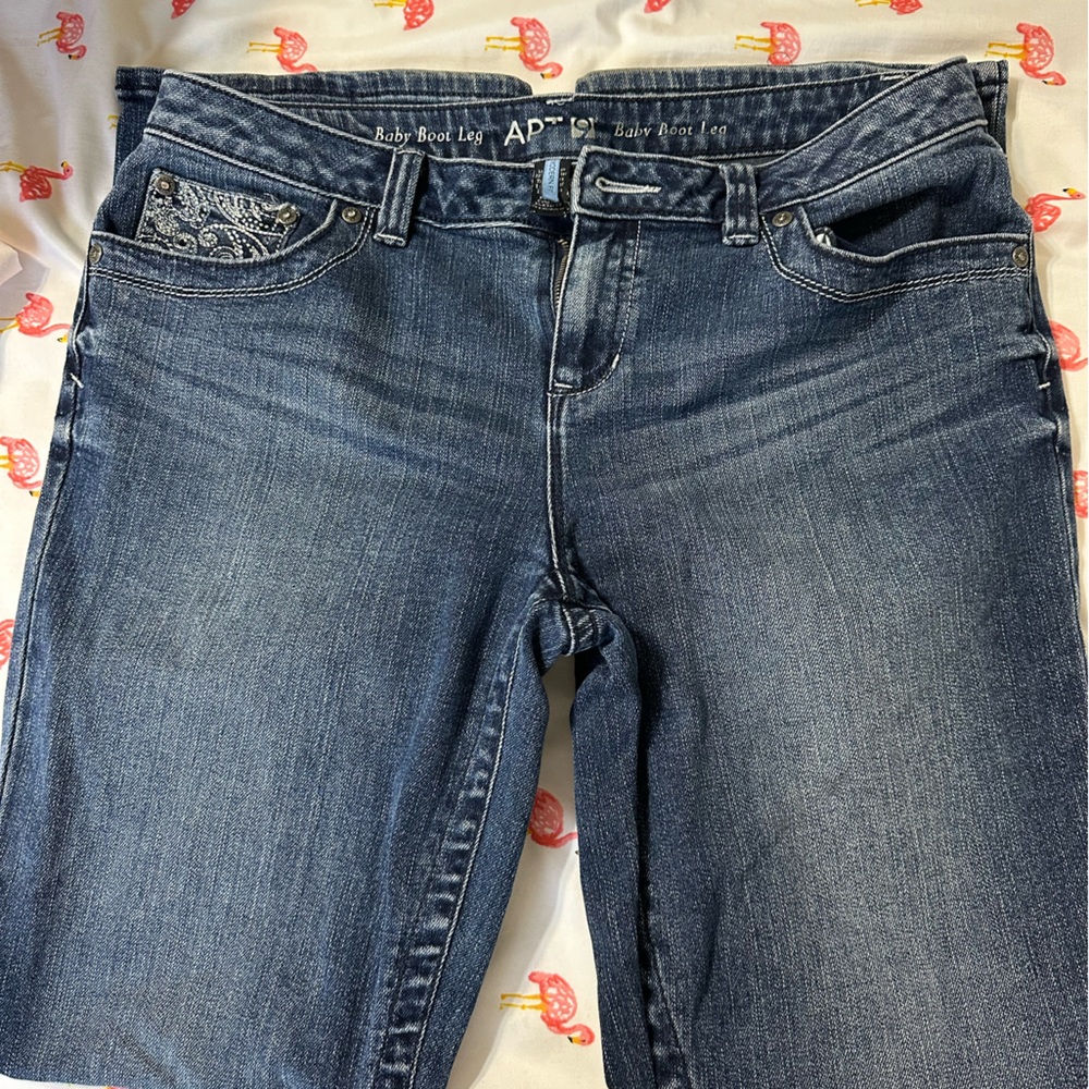 Apt. 9 Blue Boot Cut Jeans Medium-Dark Wash